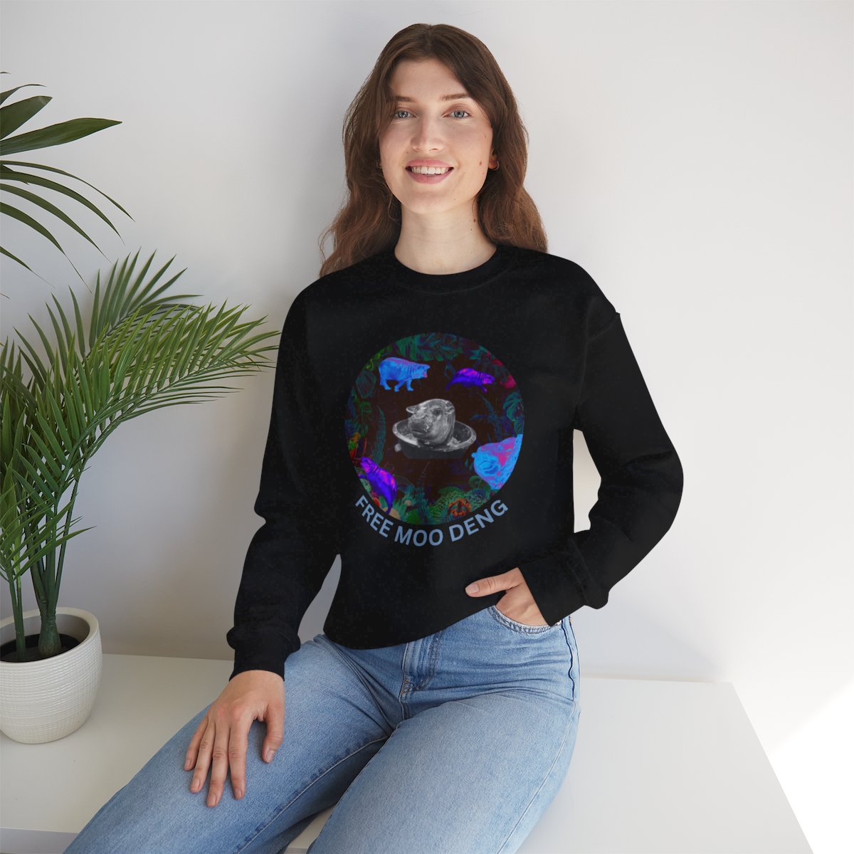 FREE MOO DENG Crewneck Sweatshirt